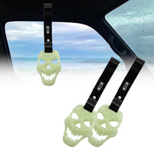 Load image into Gallery viewer, Brand New Skull Head Glow In Dark Green JDM TSURIKAWA Ring Subway Train Bus Handle Black Strap Charm Drift
