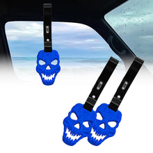 Load image into Gallery viewer, Brand New Skull Head Blue JDM TSURIKAWA Ring Subway Train Bus Handle Black Strap Charm Drift