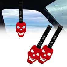 Load image into Gallery viewer, Brand New Skull Head Red JDM TSURIKAWA Ring Subway Train Bus Handle Black Strap Charm Drift