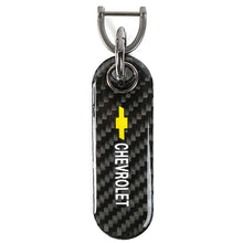 Load image into Gallery viewer, Brand New Universal 100% Real Carbon Fiber Keychain Key Ring For Chevrolet