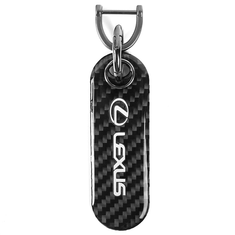 Brand New Universal 100% Real Carbon Fiber Keychain Key Ring For Lexus