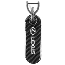 Load image into Gallery viewer, Brand New Universal 100% Real Carbon Fiber Keychain Key Ring For Lexus