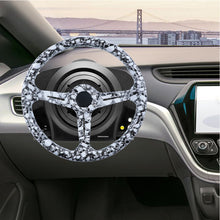 Load image into Gallery viewer, BRAND NEW UNIVERSAL 350MM 14&#39;&#39; Graphic Skull Look Acrylic Deep Dish 6 Holes Steering Wheel w/Horn Button Cover