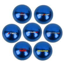 Load image into Gallery viewer, BRAND NEW UNIVERSAL TRD JDM Aluminum Blue Round Ball Manual Gear Stick Shift Knob Universal M8 M10 M12
