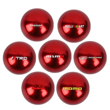 Load image into Gallery viewer, BRAND NEW UNIVERSAL MOMO JDM Aluminum Red Round Ball Manual Gear Stick Shift Knob Universal M8 M10 M12