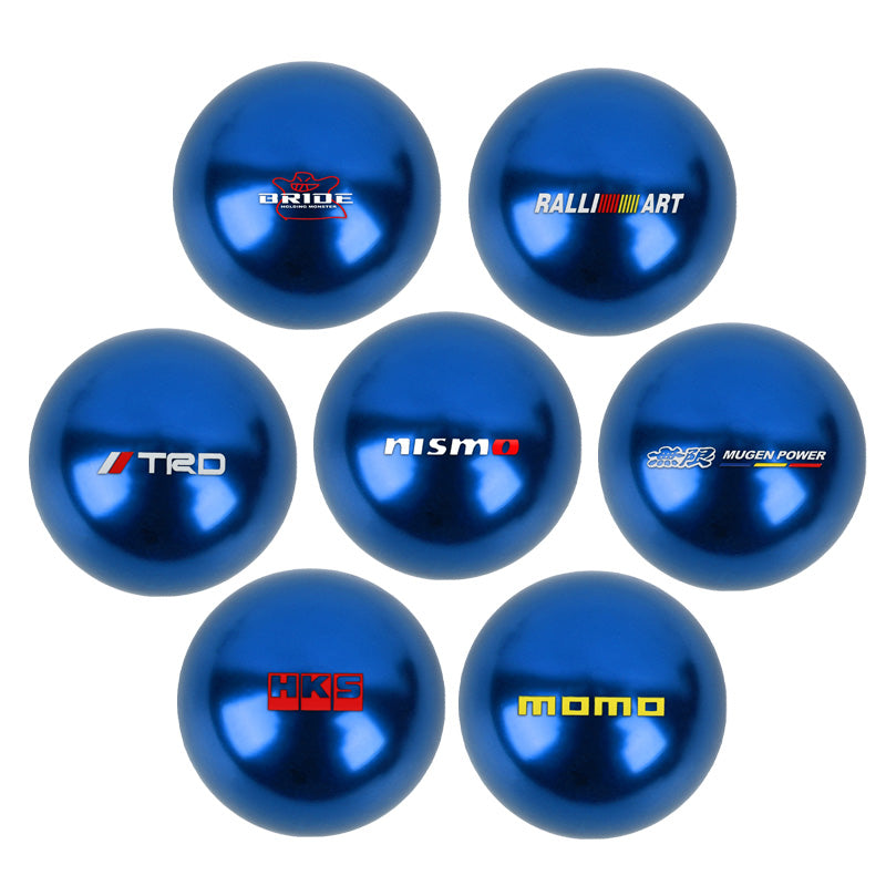 BRAND NEW UNIVERSAL HKS JDM Aluminum Blue Round Ball Manual Gear Stick Shift Knob Universal M8 M10 M12