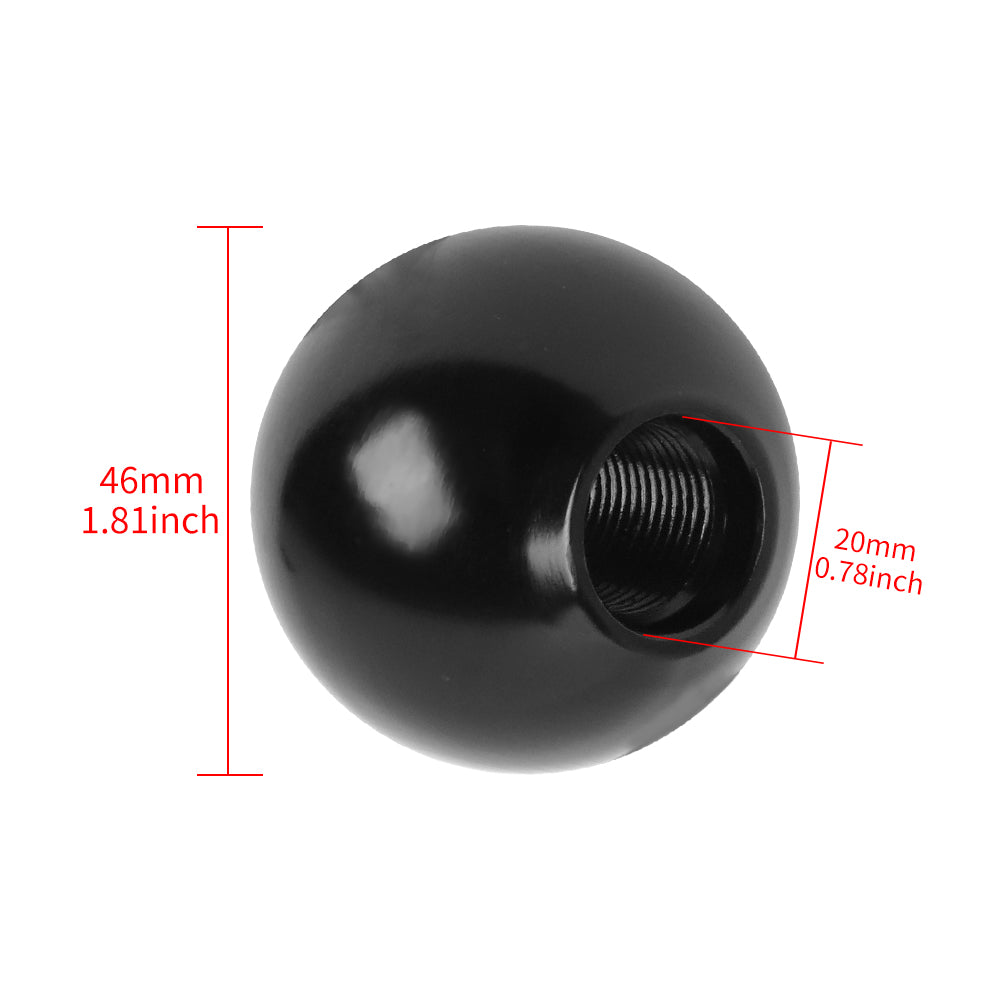 BRAND NEW UNIVERSAL RALLIART JDM Aluminum Black Round Ball Manual Gear Stick Shift Knob Universal M8 M10 M12