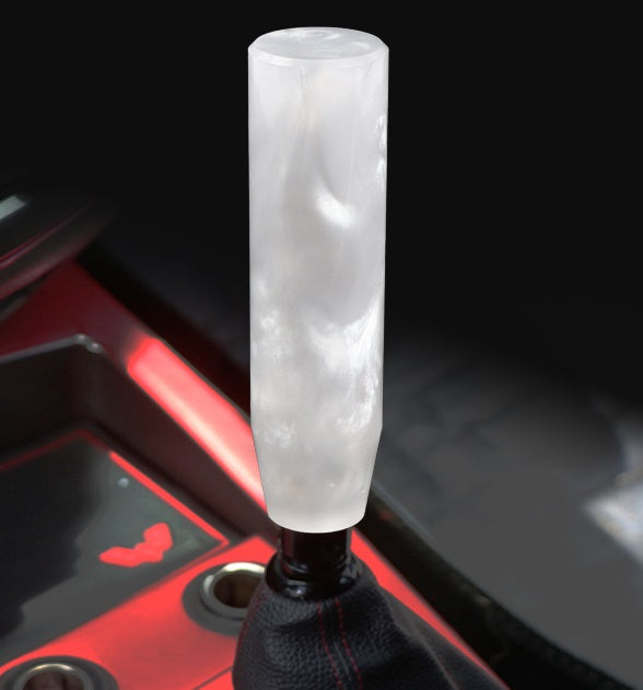 Brand New Universal White Pearl Long Stick Manual Car Gear Shift Knob Shifter M8 M10 M12