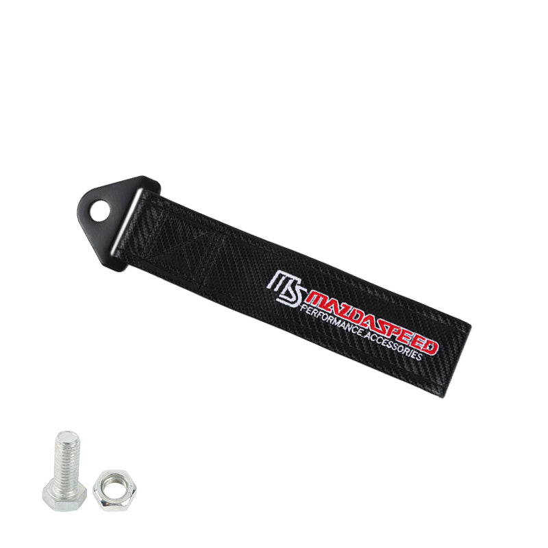 Brand New Mazdaspeed Carbon Fiber High Strength Tow Towing Strap Hook For Front / REAR BUMPER JDM