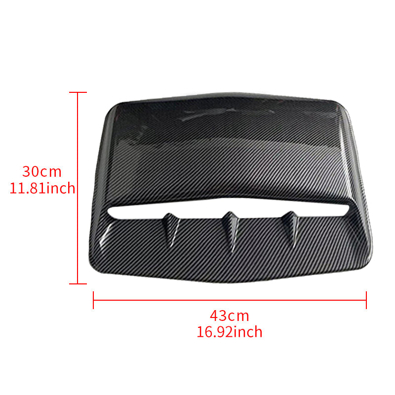 Brand New Universal Hood Scoop Vent Bonnet Cover Trim Car Air Flow Decorative Carbon Fiber Look