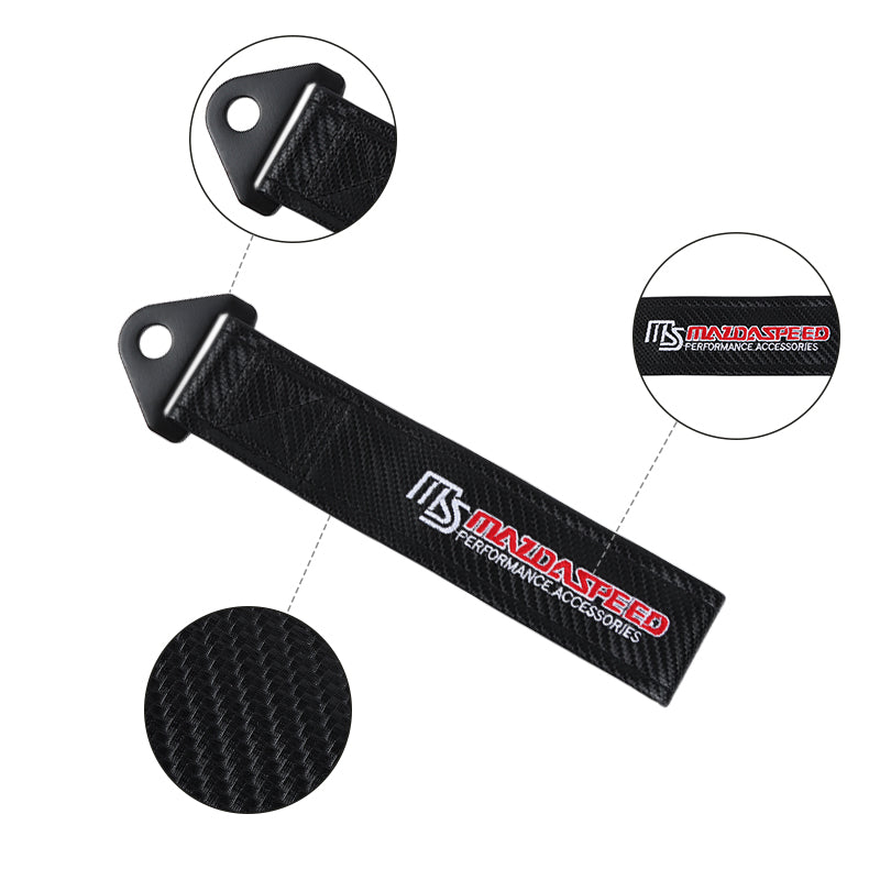 Brand New Mazdaspeed Carbon Fiber High Strength Tow Towing Strap Hook For Front / REAR BUMPER JDM
