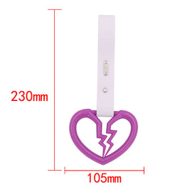 Brand New Broken Heart Purple JDM TSURIKAWA Ring Subway Train Bus Handle Strap Charm Drift