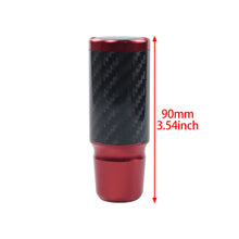Load image into Gallery viewer, Brand New Universal Mugen Red Real Carbon Fiber Racing Gear Stick Shift Knob For MT Manual M12 M10 M8