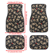 Load image into Gallery viewer, Brand New 4PCS SAKURA KOI FISH Racing Black Fabric Car Floor Mats Interior Carpets