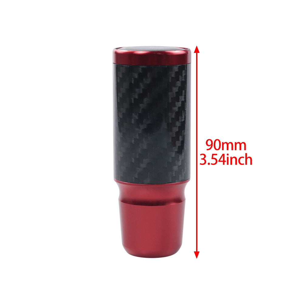 Brand New Universal HKS Red Real Carbon Fiber Racing Gear Stick Shift Knob For MT Manual M12 M10 M8