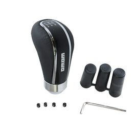 BRAND NEW UNIVERSAL 5 Speed Leather Momo Aluminum Manual Shift Knob Gear Stick Shifter Lever M8 M10 M12