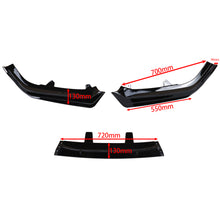 Load image into Gallery viewer, BRAND NEW 2021-2022 HONDA ACCORD JDM 3PCS GLOSSY BLACK FRONT BUMPER LIP SPLITTER KIT