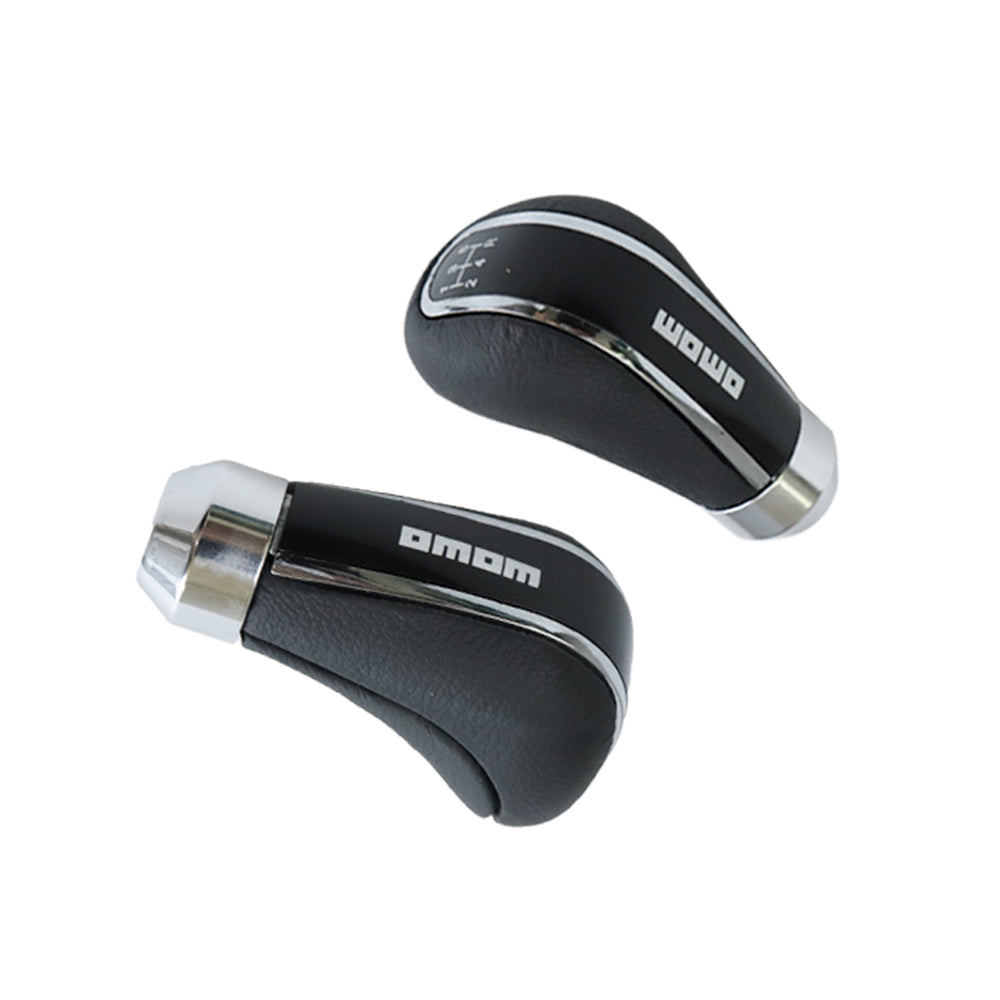 BRAND NEW UNIVERSAL 5 Speed Leather Momo Aluminum Manual Shift Knob Gear Stick Shifter Lever M8 M10 M12