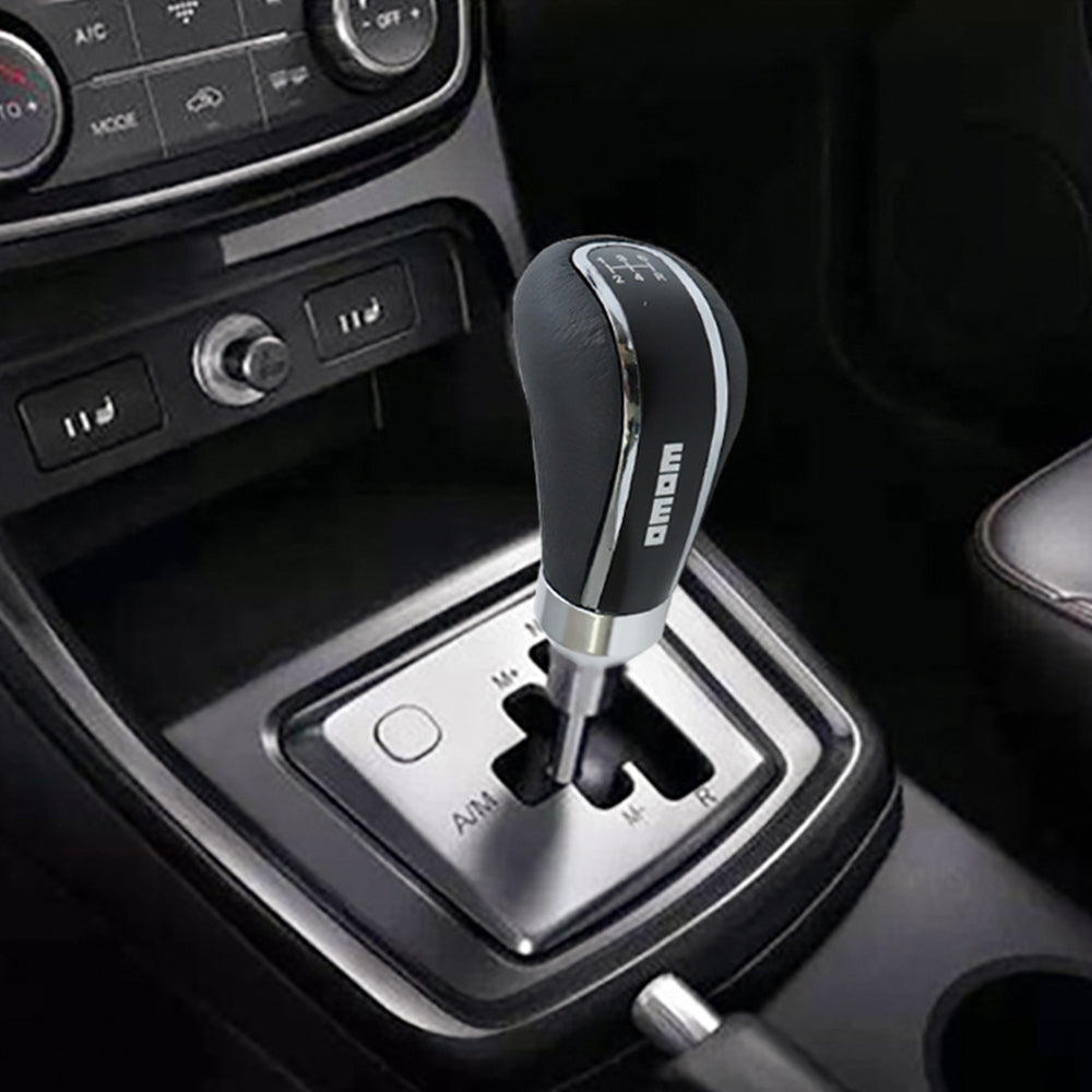 BRAND NEW UNIVERSAL 5 Speed Leather Momo Aluminum Manual Shift Knob Gear Stick Shifter Lever M8 M10 M12