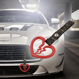 Brand New Broken Heart Red JDM TSURIKAWA Subway Bus Handle Strap Charm Drift