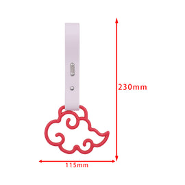 Brand New Cloud Handle Red JDM TSURIKAWA Ring Subway Train Bus Black Handle Strap Charm Drift