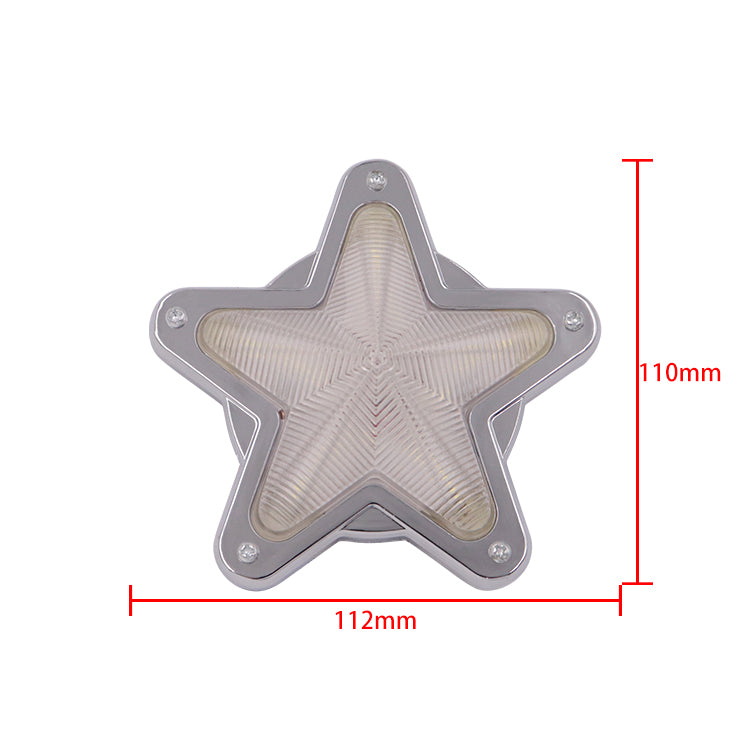 BRAND NEW 1PCS Clear Star Shaped Side Marker / Accessory / Led Light / Turn Signal