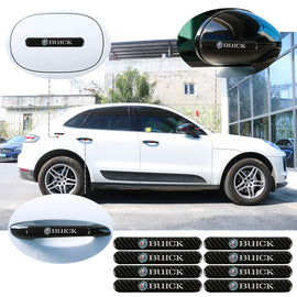 Brand New 8PCS Buick Real Carbon Fiber Black Car Trunk Side Fenders Door Badge Scratch Guard Sticker