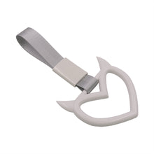 Load image into Gallery viewer, Brand New Mugen Devil Demon Heart White JDM TSURIKAWA Ring Subway Train Bus Handle Strap Charm Drift