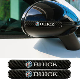 Brand New 2PCS Buick Real Carbon Fiber Black Car Trunk Side Fenders Door Badge Scratch Guard Sticker