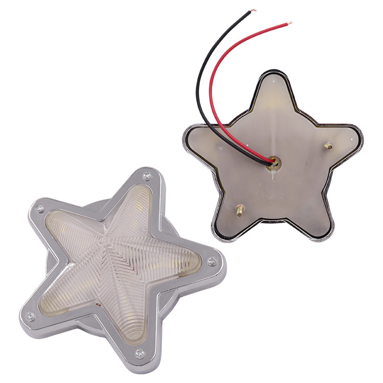 BRAND NEW 1PCS Clear Star Shaped Side Marker / Accessory / Led Light / Turn Signal