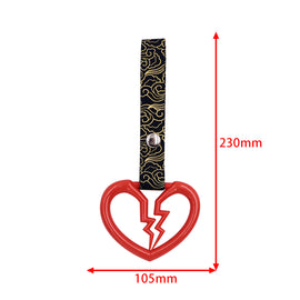 Brand New Broken Heart Red JDM TSURIKAWA Subway Bus Handle Strap Charm Drift