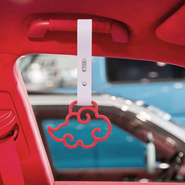 Brand New Cloud Handle Red JDM TSURIKAWA Ring Subway Train Bus Black Handle Strap Charm Drift