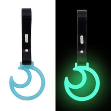 Load image into Gallery viewer, Brand New Moon Teal Glows in Dark JDM TSURIKAWA Ring Subway Train Bus Handle Strap Charm Drift