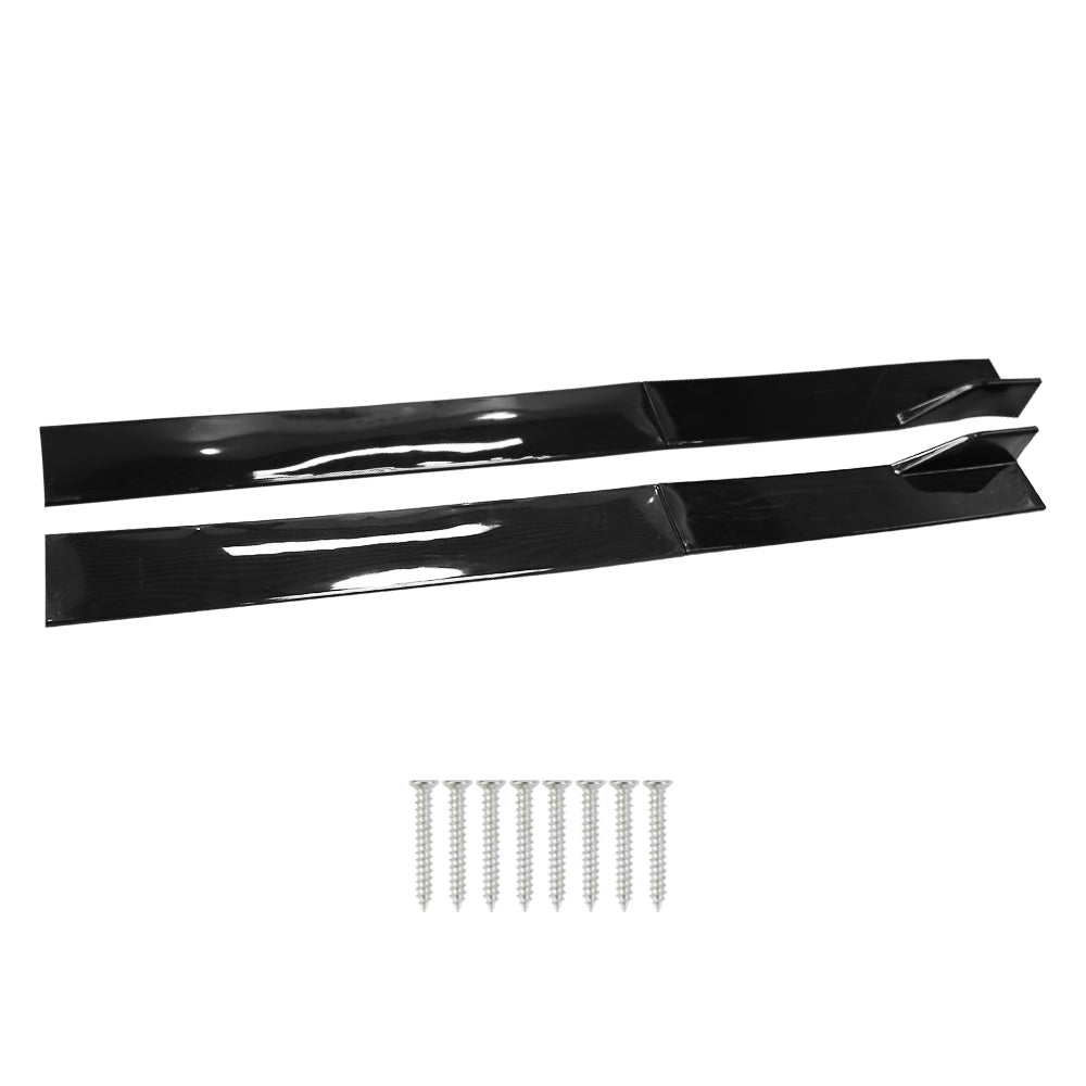 Brand New 4PCS Universal Car Side Skirt Extension Rocker Panel Body Lip Splitters Black