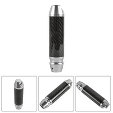 Load image into Gallery viewer, Brand New Universal Real Carbon Fiber Silver Aluminum Automatic Transmission Racing Gear Shift Knob