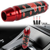 Brand New Naruto Akatsuki Cloud Universal Real Carbon Fiber Red Aluminum Automatic Transmission Racing Gear Shift Knob