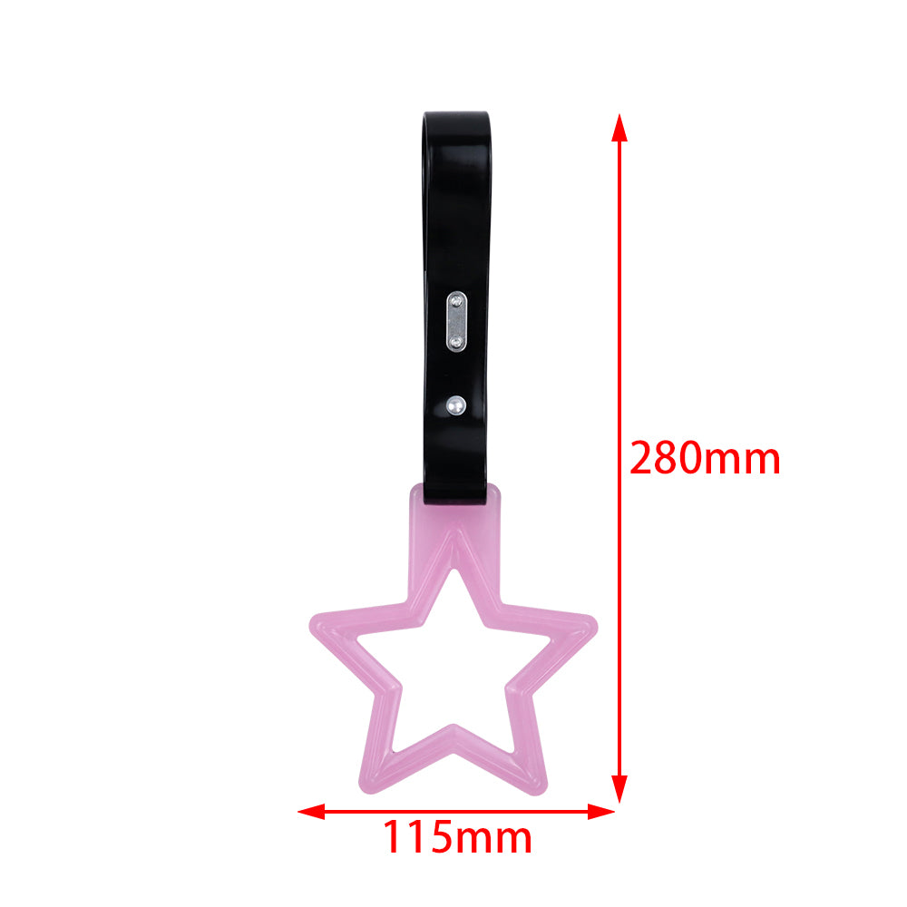 Brand New Star Pink Glows In The Dark JDM TSURIKAWA Subway Bus Handle Strap Charm Drift