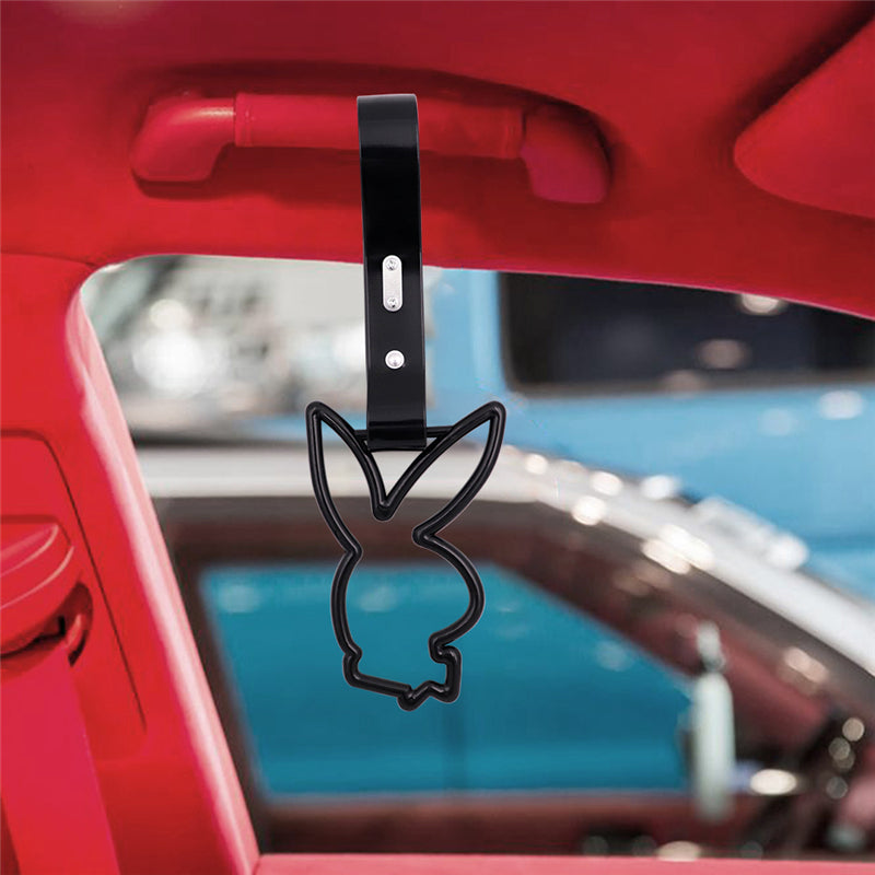 Brand New Playboy Bunny Shaped Black JDM TSURIKAWA Subway Bus Handle Strap Charm Drift