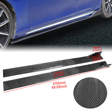 Load image into Gallery viewer, Brand New 4PCS Universal Car Side Skirt Extension Rocker Panel Body Lip Splitters Carbon Fiber