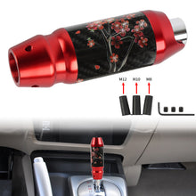 Load image into Gallery viewer, Brand New Universal Sakura Flower Real Carbon Fiber Red Aluminum Automatic Transmission Racing Gear Shift Knob