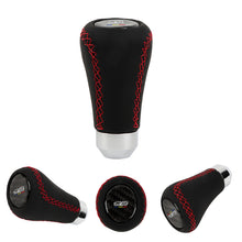 Load image into Gallery viewer, Brand New Universal Mugen Red Stitches Black Leather Manual Car Gear Shift Knob Shifter Lever M8 M10 M12