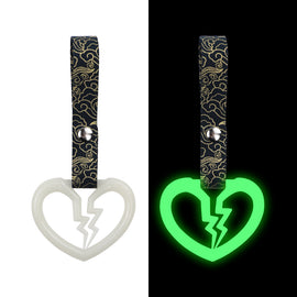 Brand New Broken Heart Shaped Handle Glow in the Dark JDM TSURIKAWA Ring Subway Train Bus Handle Strap Charm Drift