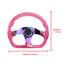 Load image into Gallery viewer, Brand New JDM Universal 6-Hole 326mm Vip Pink Crystal Bubble Neo Spoke Steering Wheel