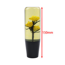 Load image into Gallery viewer, Brand New 1PCS Universal 15CM JDM Clear Yellow Real Flowers Manual Car Black Base Racing Stick Shift Knob M8 M10 M12