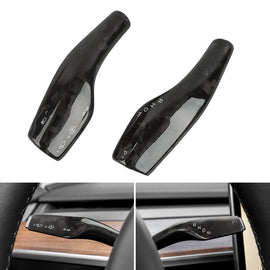 BRAND NEW Forged Real Carbon Fiber Steering Wheel Paddle Shift Trim Cover For Tesla Model 3 / Y