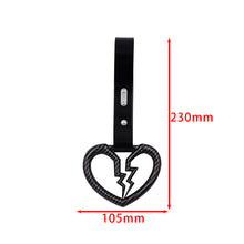 Load image into Gallery viewer, Brand New Broken Heart Carbon Fiber JDM TSURIKAWA Subway Bus Handle Strap Charm Drift
