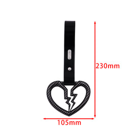Brand New Broken Heart Carbon Fiber JDM TSURIKAWA Subway Bus Handle Strap Charm Drift