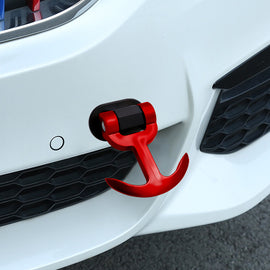 Brand New JDM Universal Front / Rear Cool Red Track Racing Style ABS Tow Hook Ring Sticker For All Car Model