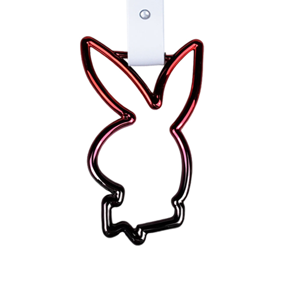Brand New Playboy Bunny Shaped Rainbow JDM TSURIKAWA Subway Bus White Handle Strap Charm Drift