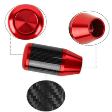 Load image into Gallery viewer, Brand New Universal 6 SPEED Red Real Carbon Fiber Racing Gear Stick Shift Knob For MT Manual M12 M10 M8